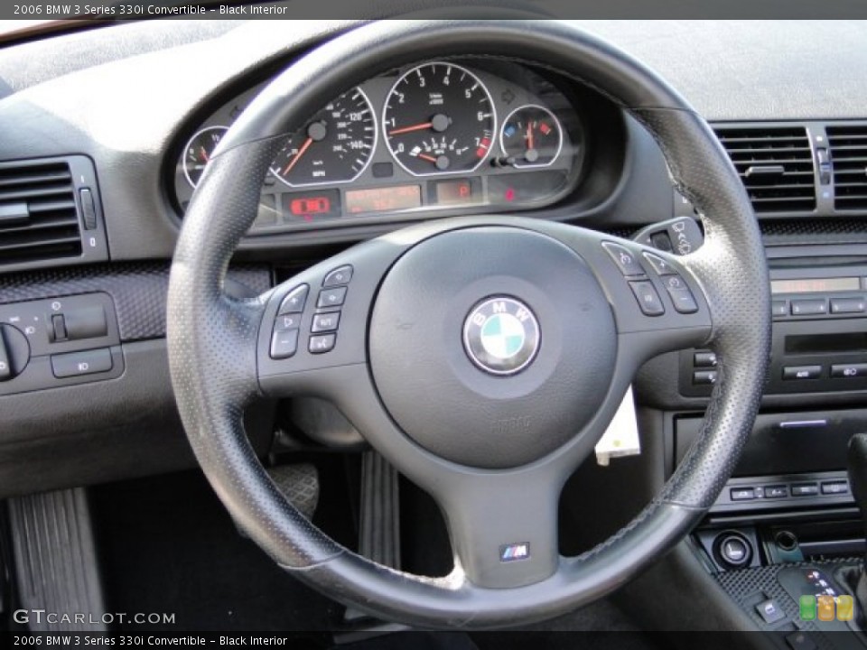 Black Interior Steering Wheel for the 2006 BMW 3 Series 330i Convertible #78689677