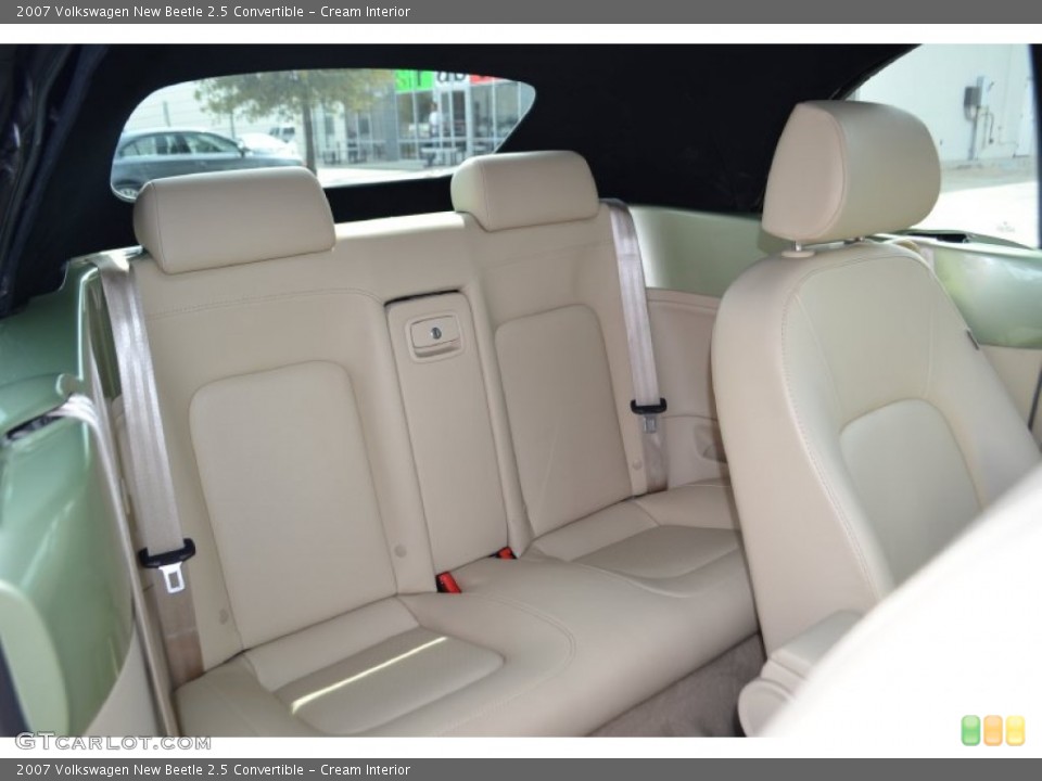 Cream Interior Rear Seat for the 2007 Volkswagen New Beetle 2.5 Convertible #78690026
