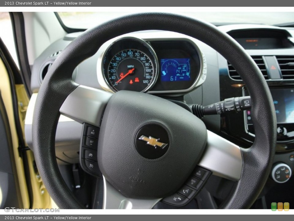 Yellow/Yellow Interior Steering Wheel for the 2013 Chevrolet Spark LT #78690103
