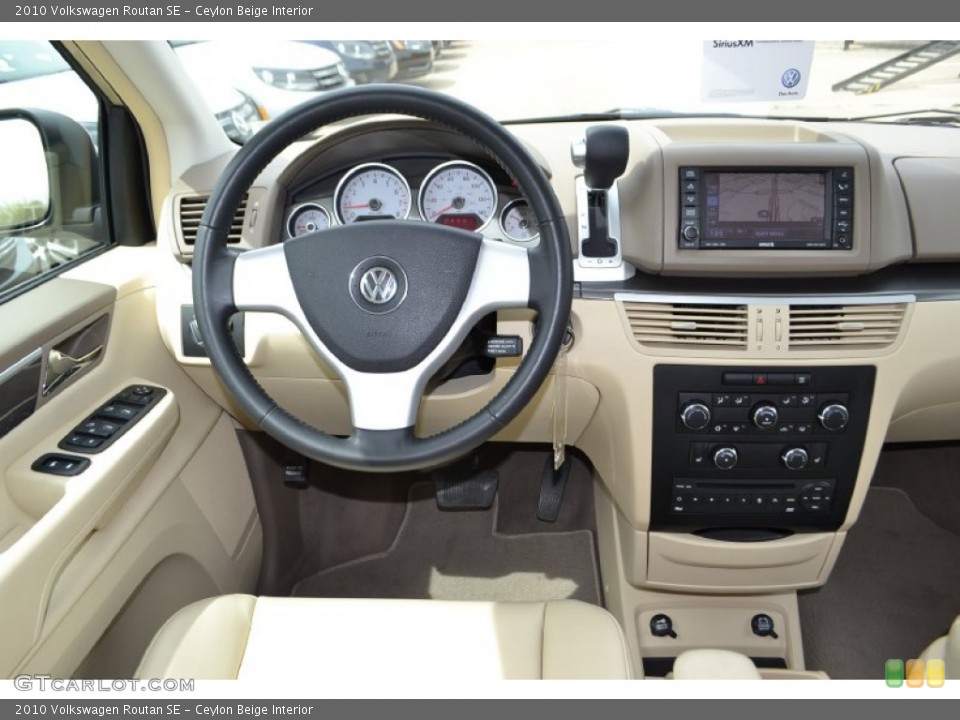Ceylon Beige Interior Dashboard for the 2010 Volkswagen Routan SE #78691168