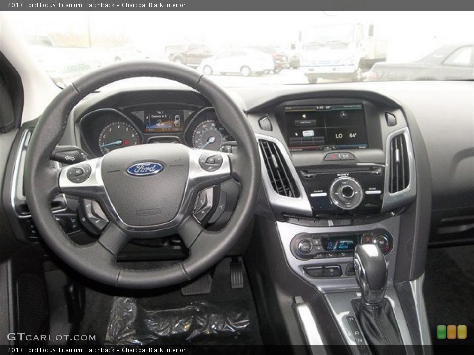 Charcoal Black Interior Dashboard for the 2013 Ford Focus Titanium Hatchback #78691289