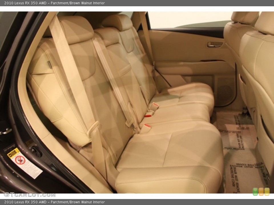 Parchment/Brown Walnut Interior Rear Seat for the 2010 Lexus RX 350 AWD #78694564