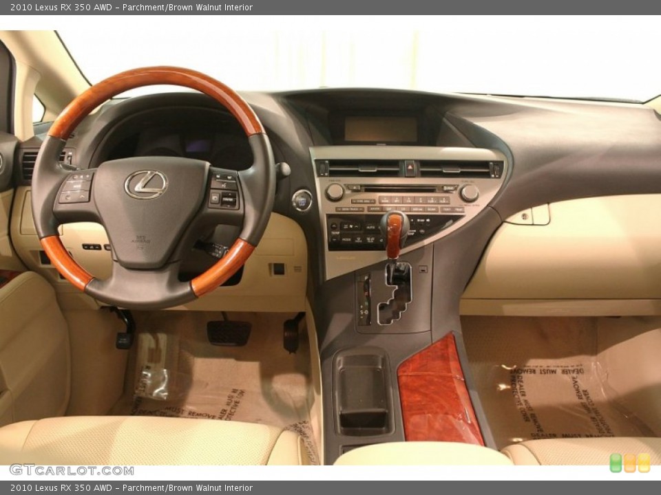 Parchment/Brown Walnut Interior Dashboard for the 2010 Lexus RX 350 AWD #78694591