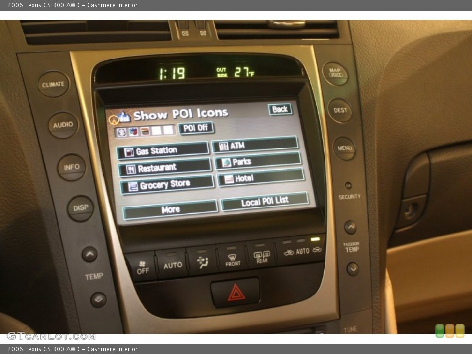 Cashmere Interior Controls for the 2006 Lexus GS 300 AWD #78694744