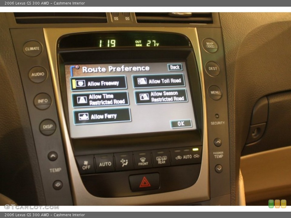 Cashmere Interior Controls for the 2006 Lexus GS 300 AWD #78694753