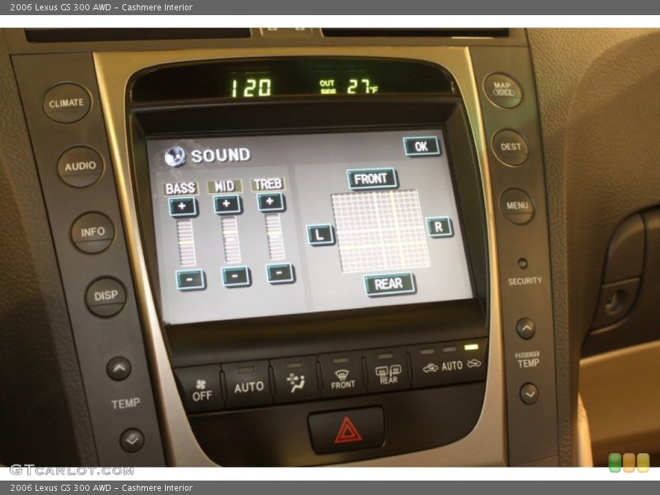 Cashmere Interior Controls for the 2006 Lexus GS 300 AWD #78694783