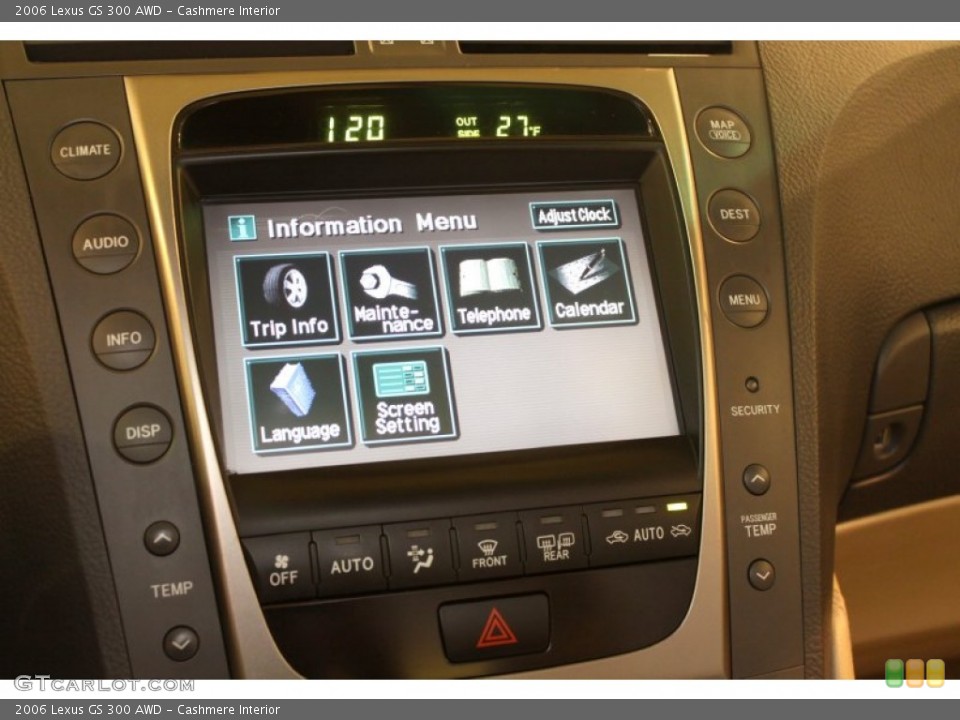 Cashmere Interior Controls for the 2006 Lexus GS 300 AWD #78694792