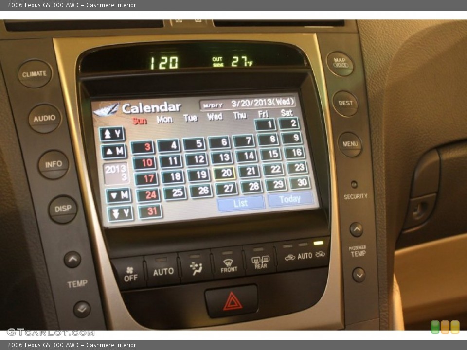 Cashmere Interior Controls for the 2006 Lexus GS 300 AWD #78694810
