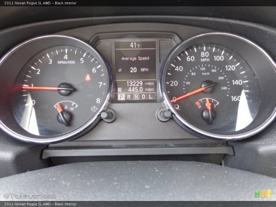 Black Interior Gauges for the 2011 Nissan Rogue SL AWD #78700813