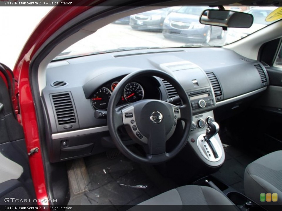 Beige Interior Dashboard for the 2012 Nissan Sentra 2.0 #78701788