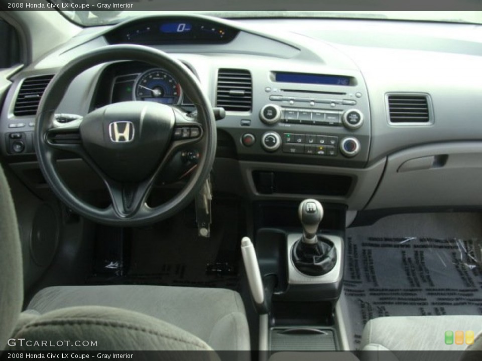 Gray Interior Dashboard for the 2008 Honda Civic LX Coupe #78702698