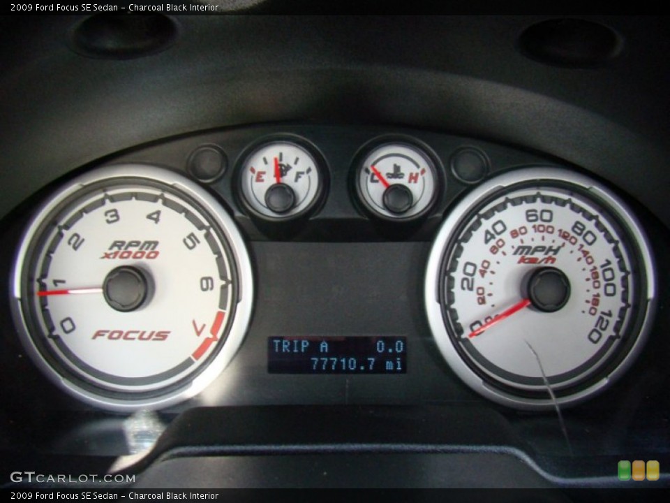 Charcoal Black Interior Gauges for the 2009 Ford Focus SE Sedan #78702950