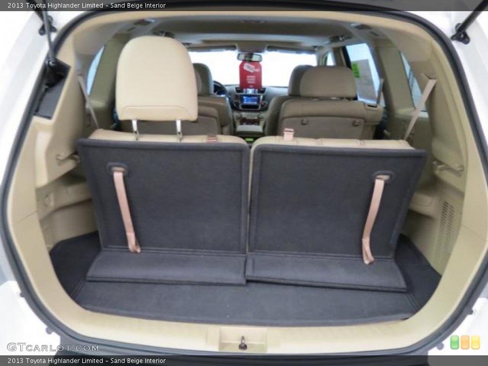 Sand Beige Interior Trunk for the 2013 Toyota Highlander Limited #78704849