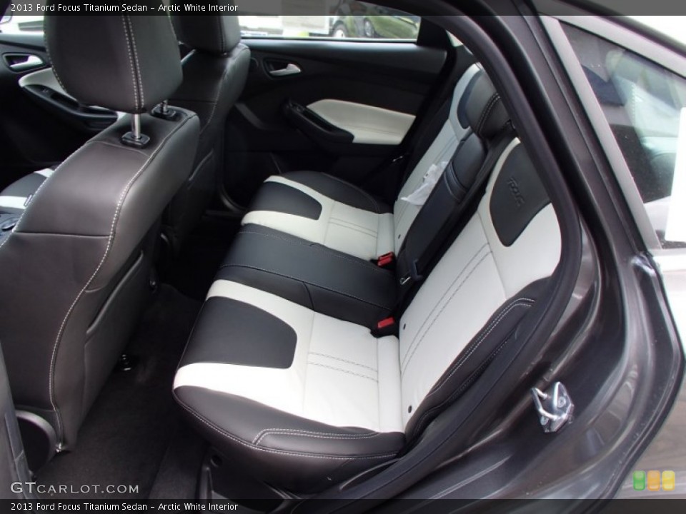 Arctic White Interior Rear Seat for the 2013 Ford Focus Titanium Sedan #78705026