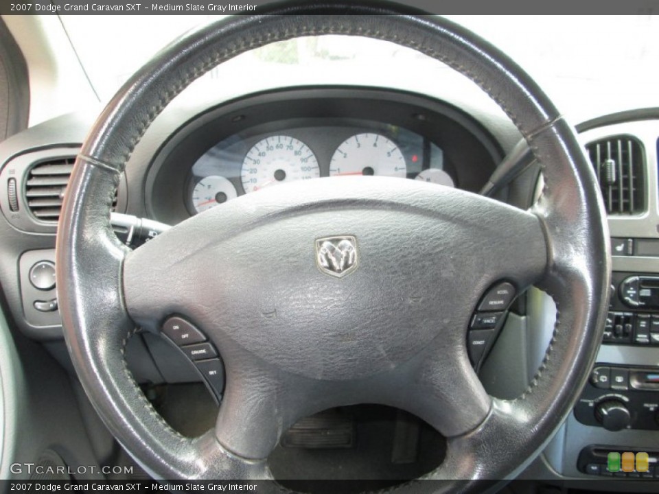 Medium Slate Gray Interior Steering Wheel for the 2007 Dodge Grand Caravan SXT #78706718
