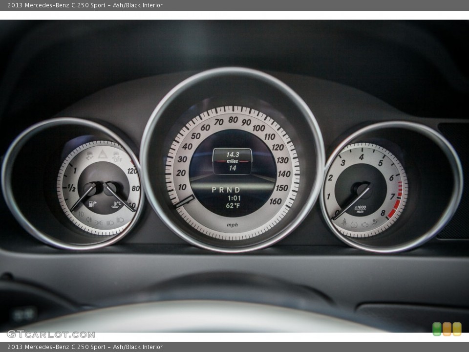 Ash/Black Interior Gauges for the 2013 Mercedes-Benz C 250 Sport #78707315