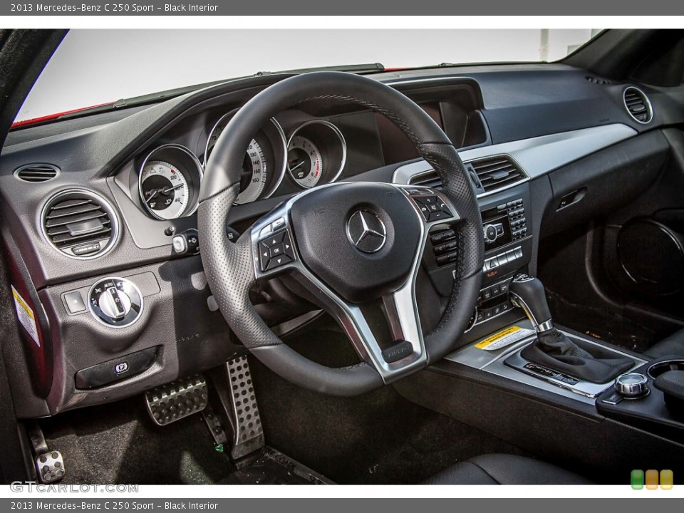 Black Interior Dashboard for the 2013 Mercedes-Benz C 250 Sport #78707777