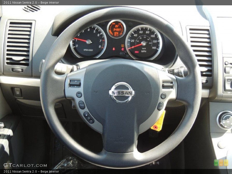 Beige Interior Steering Wheel for the 2011 Nissan Sentra 2.0 #78709967