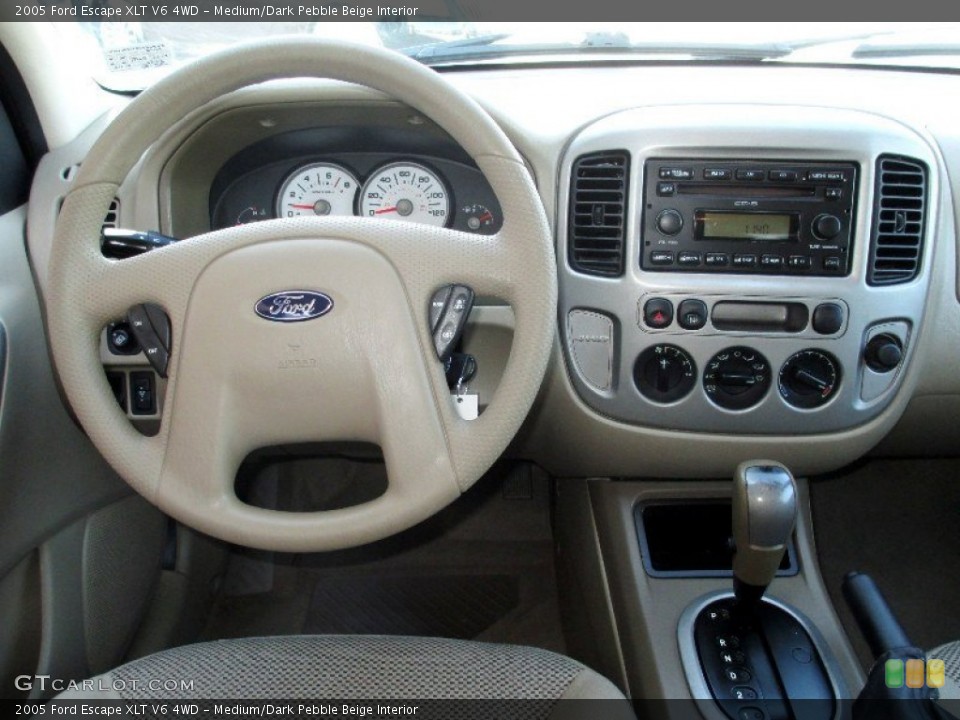 Medium/Dark Pebble Beige Interior Dashboard for the 2005 Ford Escape XLT V6 4WD #78713164