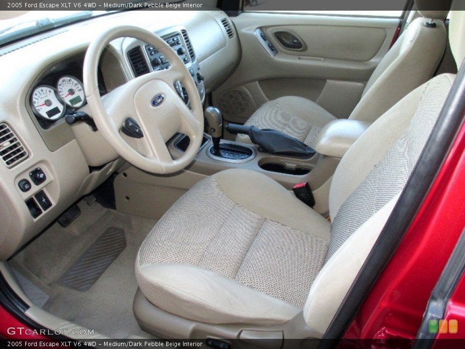 Medium/Dark Pebble Beige Interior Prime Interior for the 2005 Ford Escape XLT V6 4WD #78713390