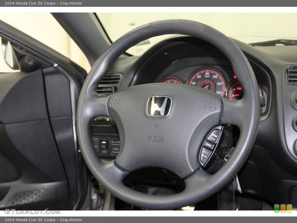 Gray Interior Steering Wheel for the 2004 Honda Civic EX Coupe #78714810
