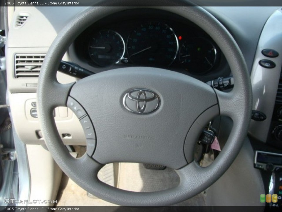 Stone Gray Interior Steering Wheel for the 2006 Toyota Sienna LE #78715955