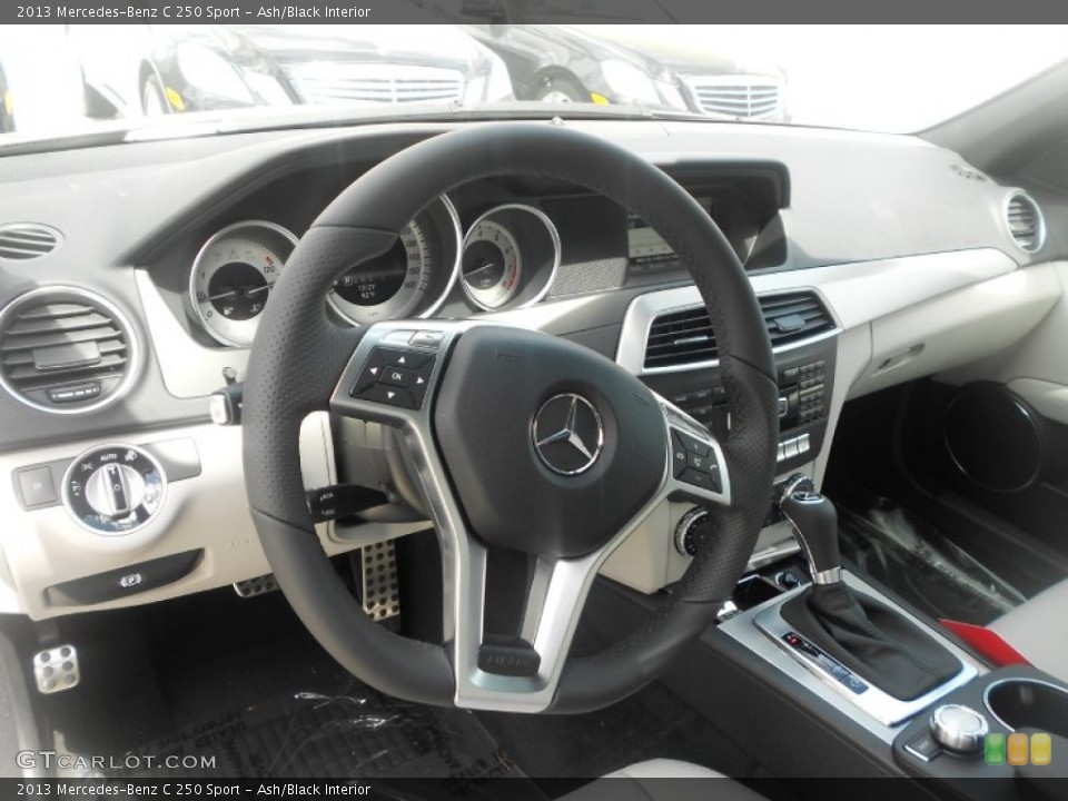 Ash/Black Interior Steering Wheel for the 2013 Mercedes-Benz C 250 Sport #78716384