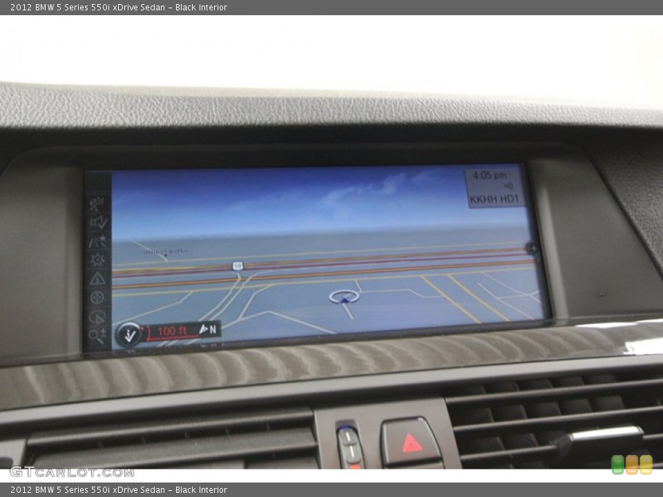 Black Interior Navigation for the 2012 BMW 5 Series 550i xDrive Sedan #78716557