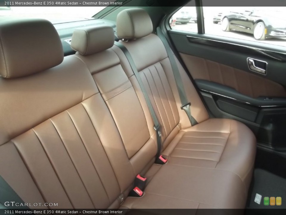 Chestnut Brown Interior Rear Seat for the 2011 Mercedes-Benz E 350 4Matic Sedan #78716775