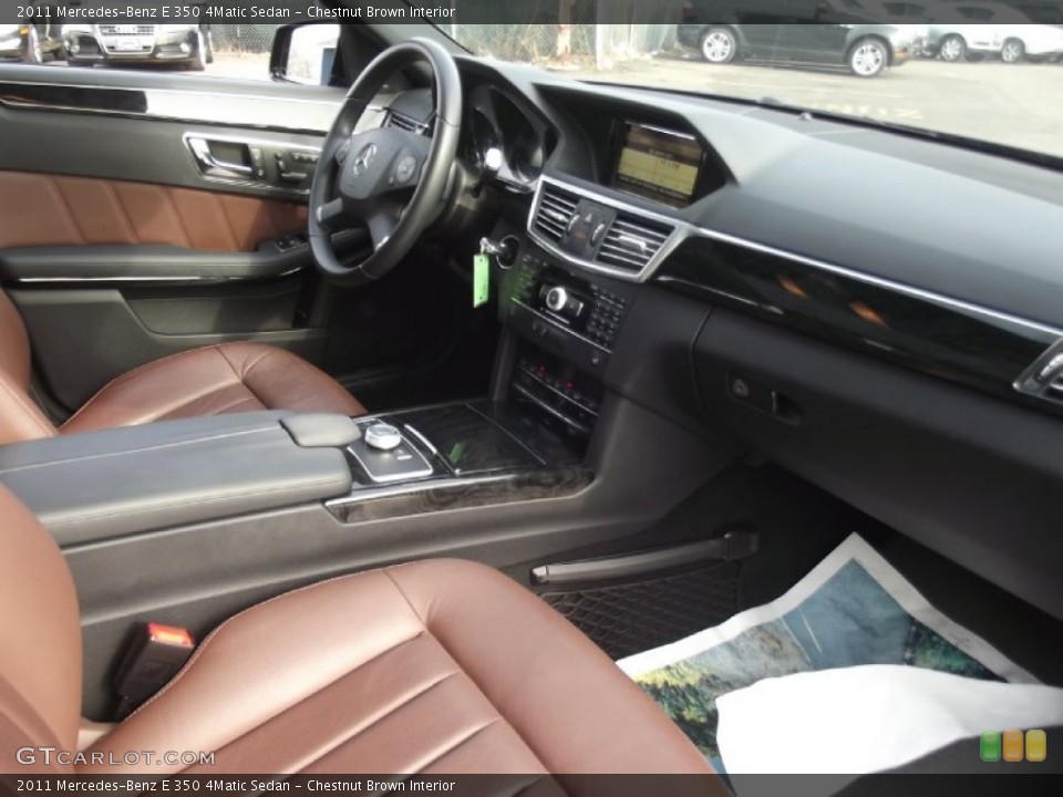Chestnut Brown Interior Dashboard for the 2011 Mercedes-Benz E 350 4Matic Sedan #78716792