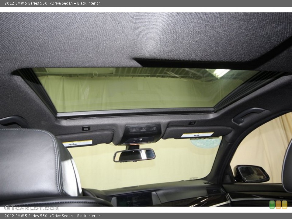 Black Interior Sunroof for the 2012 BMW 5 Series 550i xDrive Sedan #78716839