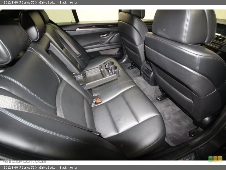 Black Interior Rear Seat for the 2012 BMW 5 Series 550i xDrive Sedan #78716904