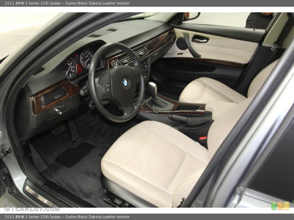 Oyster/Black Dakota Leather Interior Prime Interior for the 2011 BMW 3 Series 328i Sedan #78717446