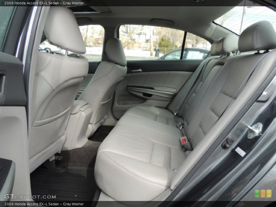 Gray Interior Rear Seat for the 2009 Honda Accord EX-L Sedan #78721229