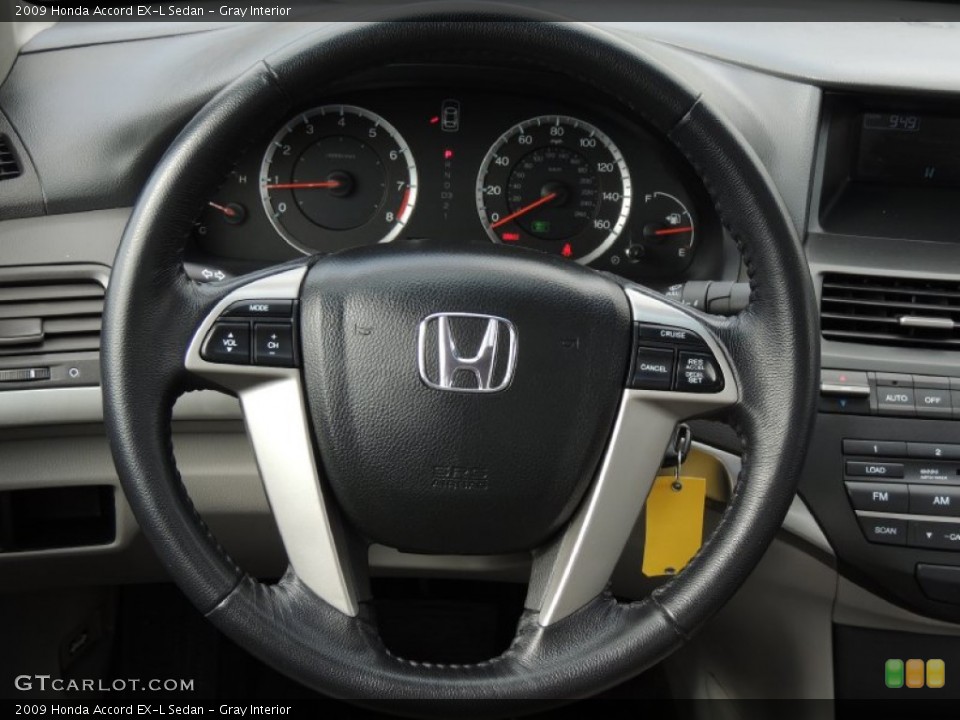 Gray Interior Steering Wheel for the 2009 Honda Accord EX-L Sedan #78721412