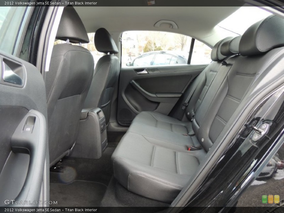 Titan Black Interior Rear Seat for the 2012 Volkswagen Jetta SE Sedan #78723289