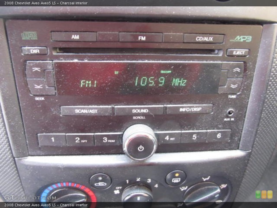 Charcoal Interior Audio System for the 2008 Chevrolet Aveo Aveo5 LS #78724829
