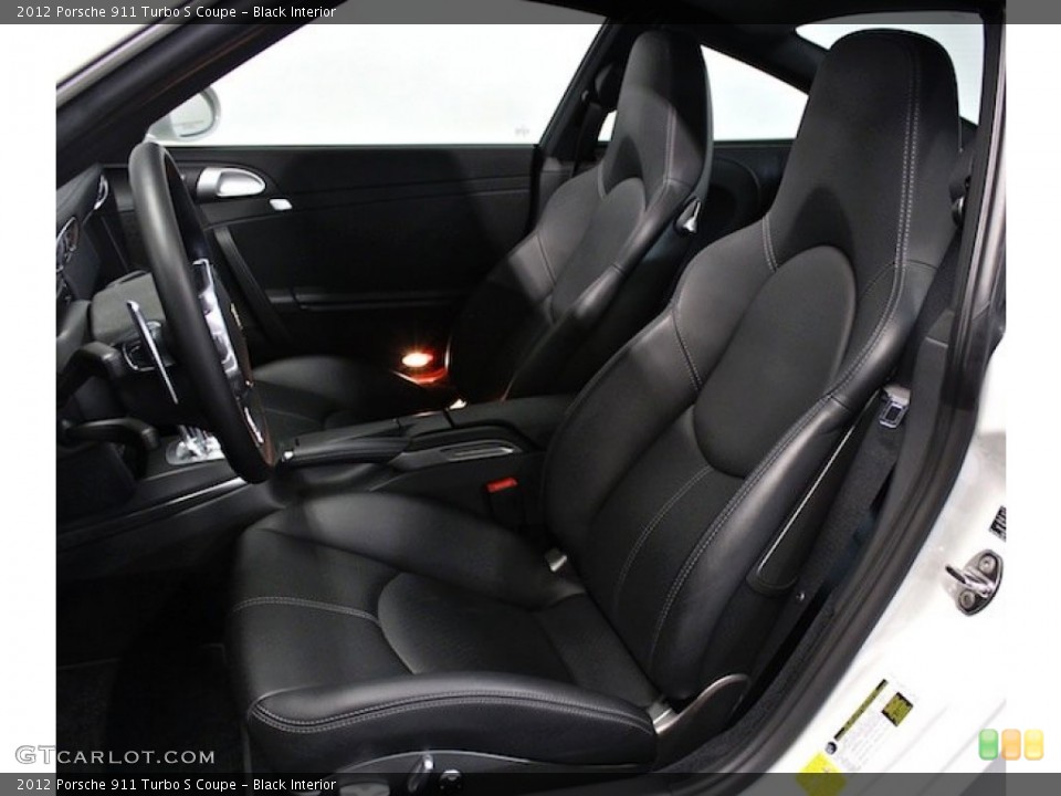 Black Interior Front Seat for the 2012 Porsche 911 Turbo S Coupe #78726239