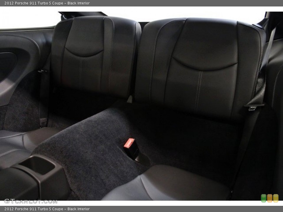 Black Interior Rear Seat for the 2012 Porsche 911 Turbo S Coupe #78726289