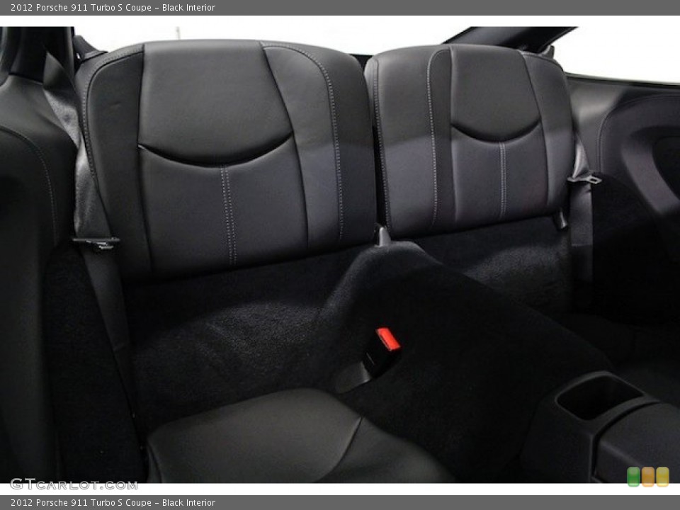 Black Interior Rear Seat for the 2012 Porsche 911 Turbo S Coupe #78726308