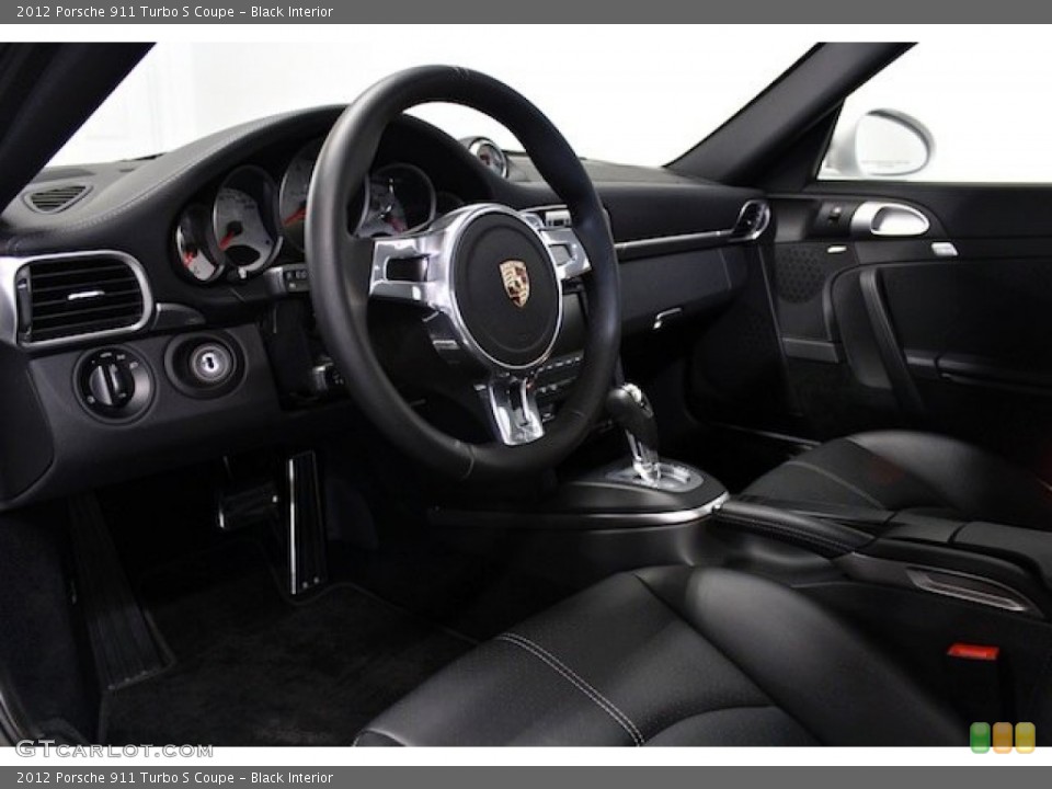 Black Interior Dashboard for the 2012 Porsche 911 Turbo S Coupe #78726386