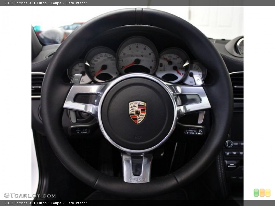 Black Interior Steering Wheel for the 2012 Porsche 911 Turbo S Coupe #78726411