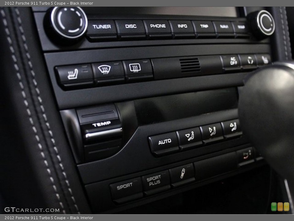 Black Interior Controls for the 2012 Porsche 911 Turbo S Coupe #78726527