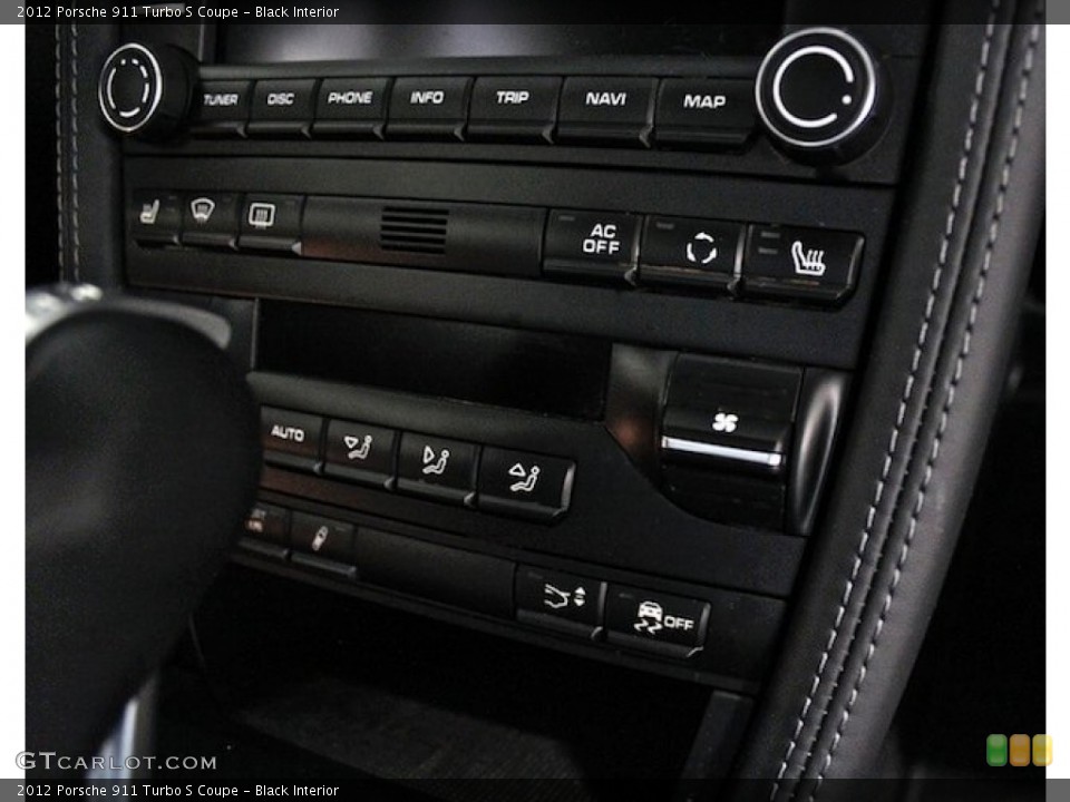 Black Interior Controls for the 2012 Porsche 911 Turbo S Coupe #78726545