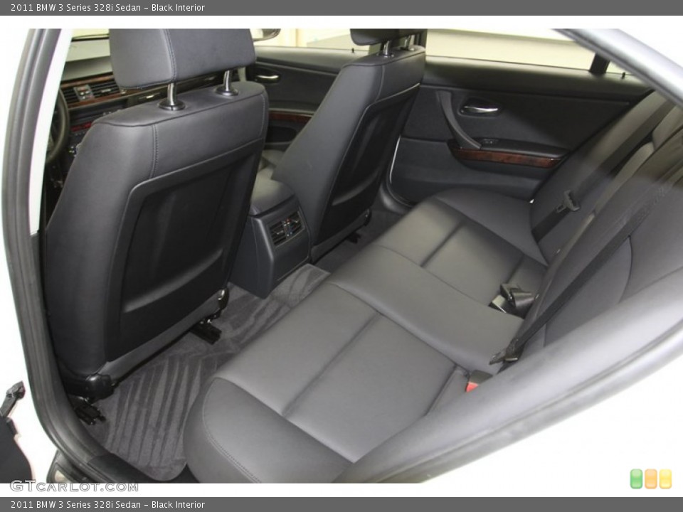 Black Interior Rear Seat for the 2011 BMW 3 Series 328i Sedan #78727238
