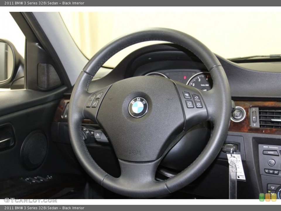 Black Interior Steering Wheel for the 2011 BMW 3 Series 328i Sedan #78727280