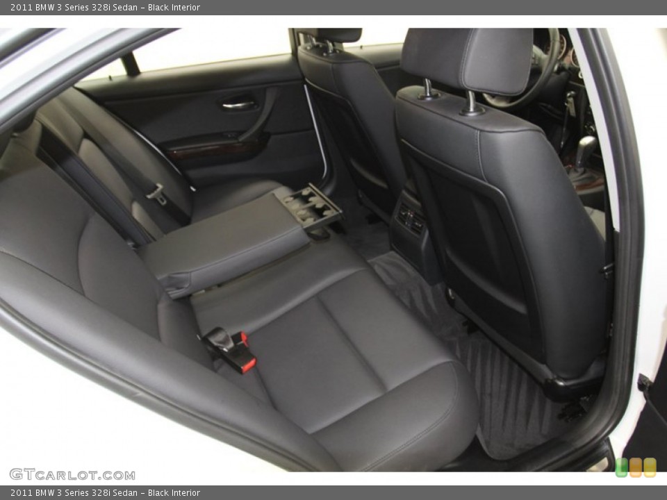 Black Interior Rear Seat for the 2011 BMW 3 Series 328i Sedan #78727343