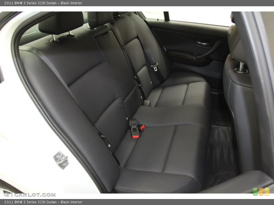 Black Interior Rear Seat for the 2011 BMW 3 Series 328i Sedan #78727379