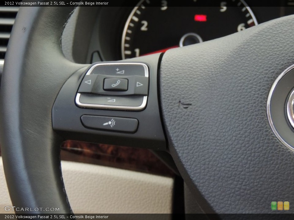 Cornsilk Beige Interior Controls for the 2012 Volkswagen Passat 2.5L SEL #78728168