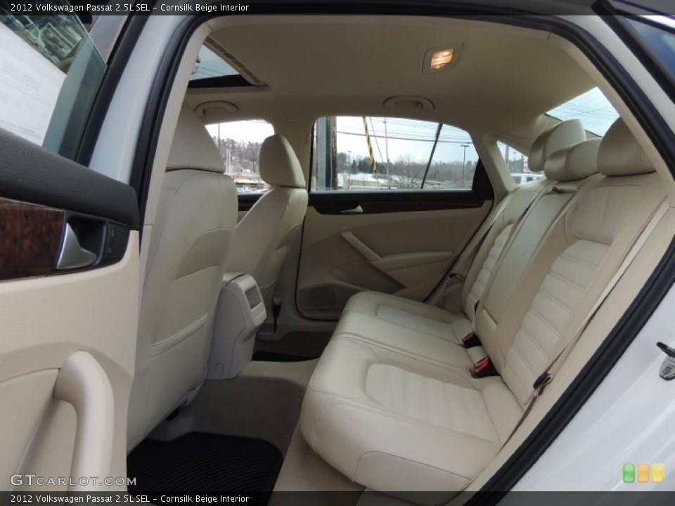 Cornsilk Beige Interior Rear Seat for the 2012 Volkswagen Passat 2.5L SEL #78728255